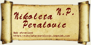 Nikoleta Peralović vizit kartica